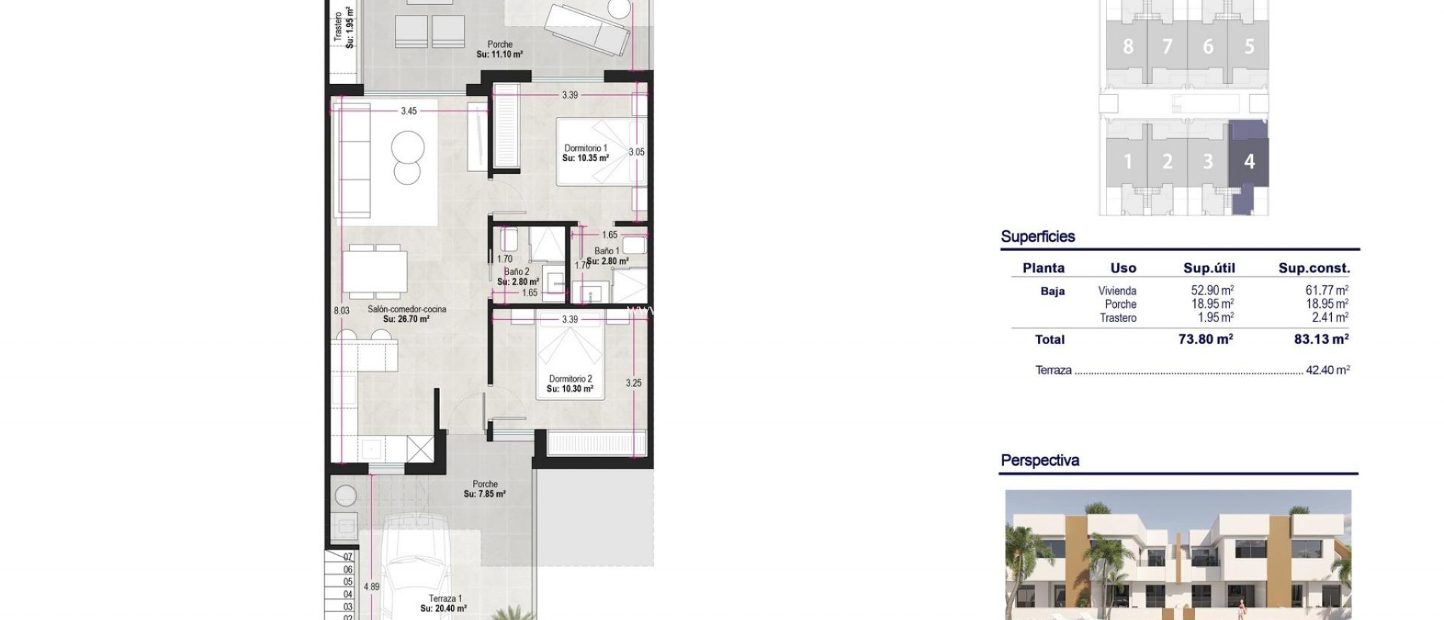 New build - Bungalow - San Pedro del Pinatar - Los Peñascos