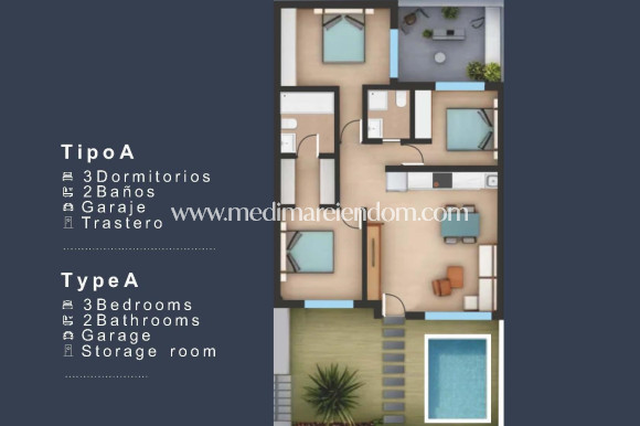 New build - Ground Floor Bungalow - San Pedro del Pinatar - Los Pinos