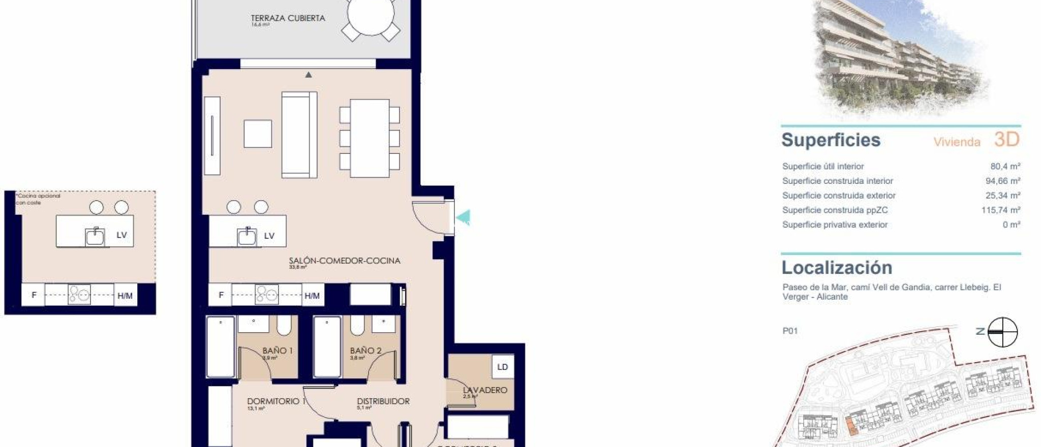 Nieuw gebouw - Appartement - Denia - Playa de La Almadraba