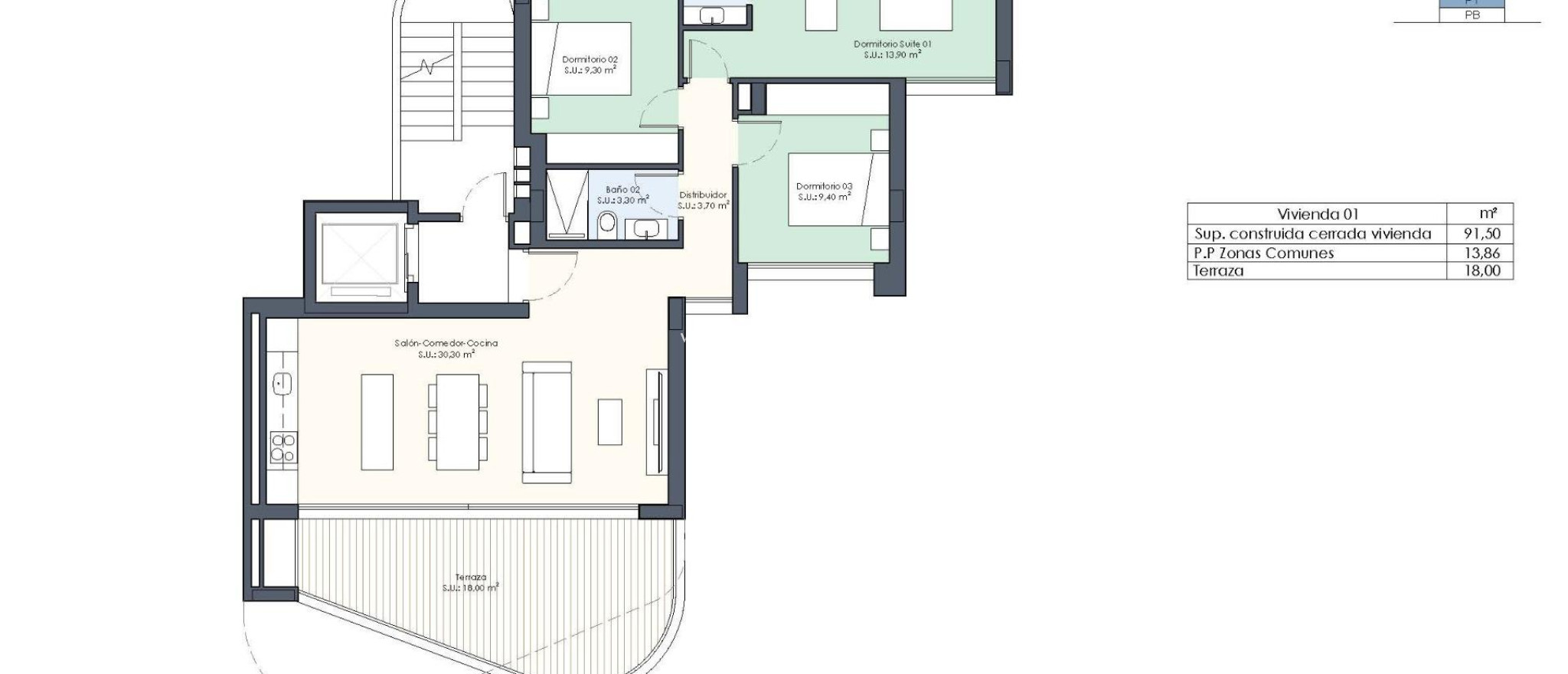 Nieuw gebouw - Appartement - Guardamar del Segura - Avenida del Puerto