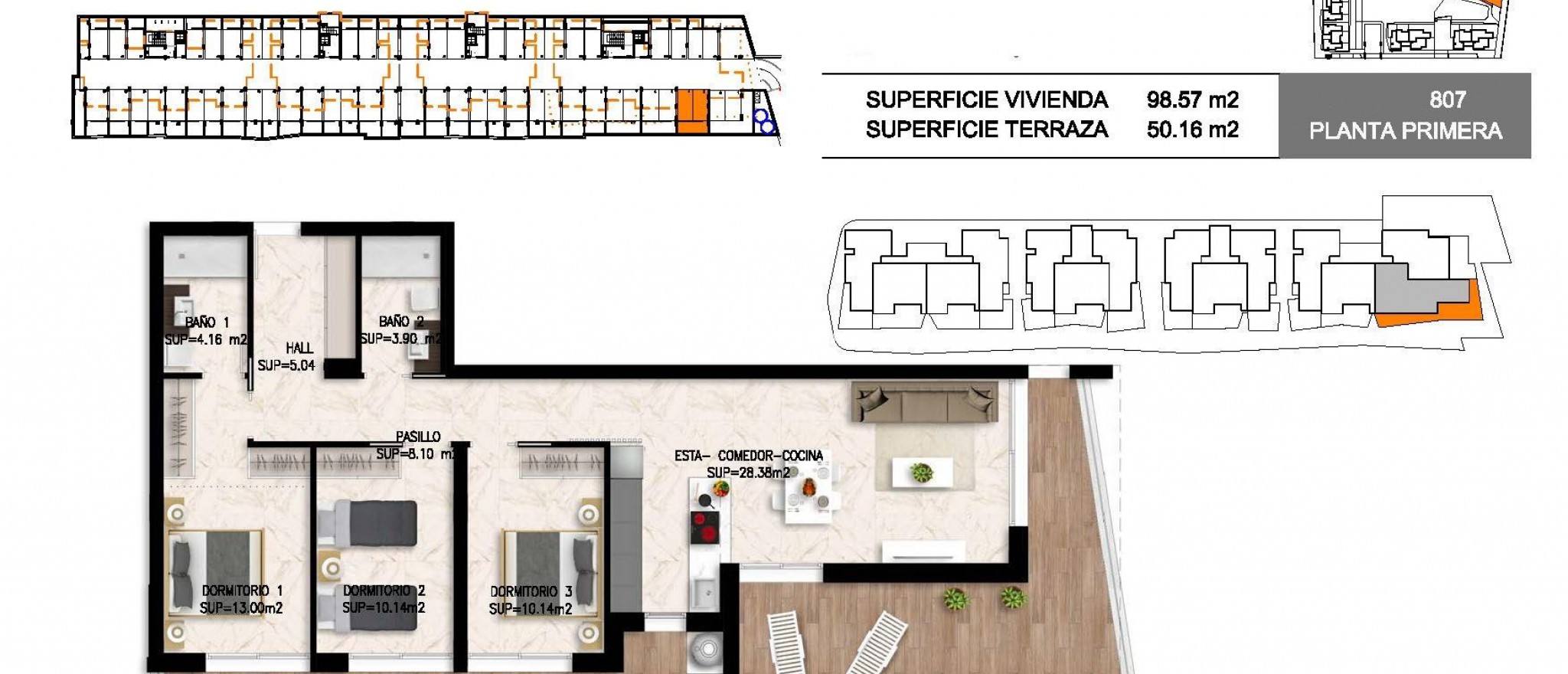 Nieuw gebouw - Appartement - Orihuela Costa - Playa Flamenca