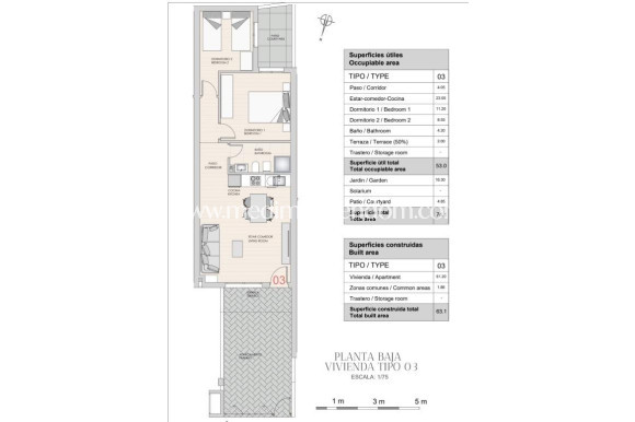 Nieuw gebouw - Bungalow - Hondón de las Nieves - La Canalosa