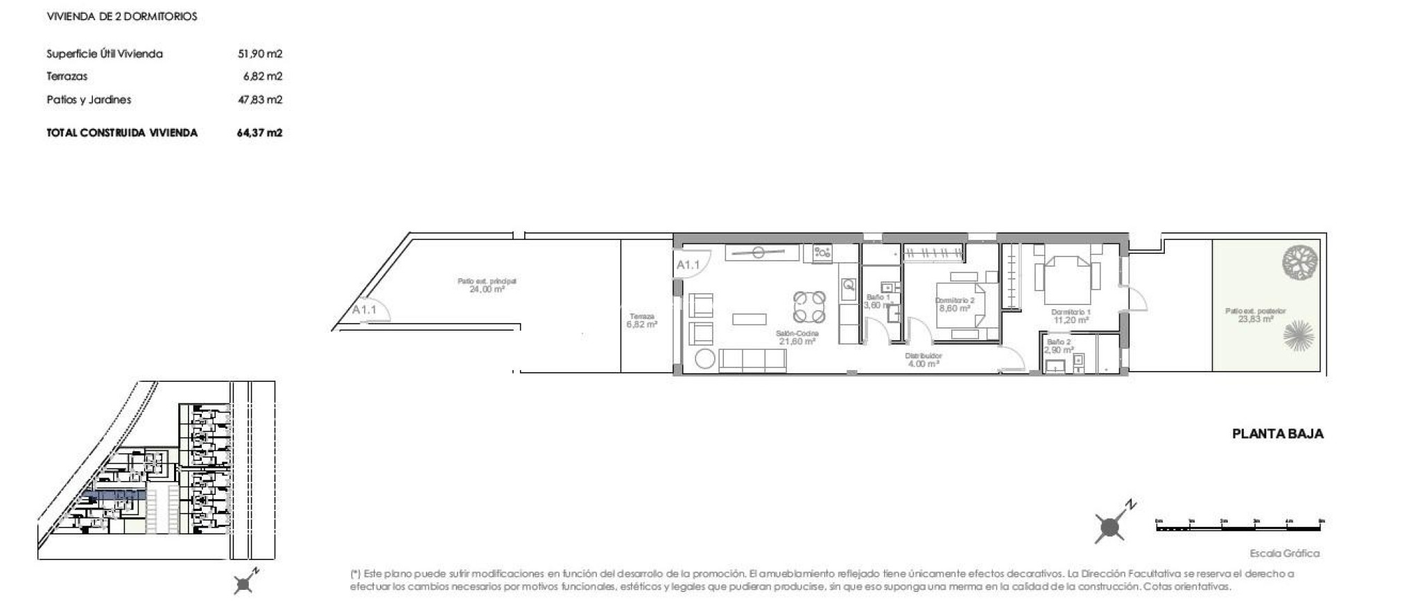 Nieuw gebouw - Bungalow op de begane grond - Puerto de Mazarron - Playa Negra