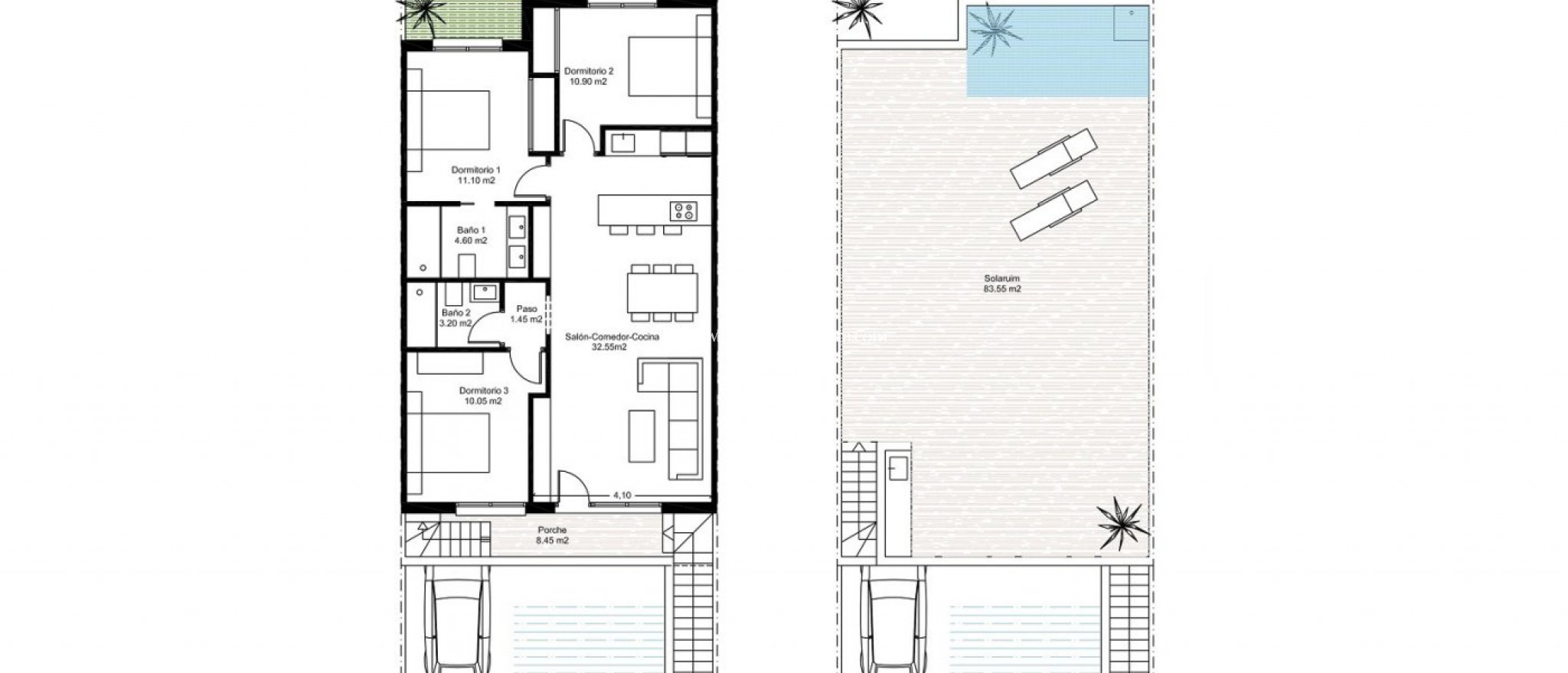 Nieuw gebouw - Bungalow - San Javier - Santiago de la Ribera