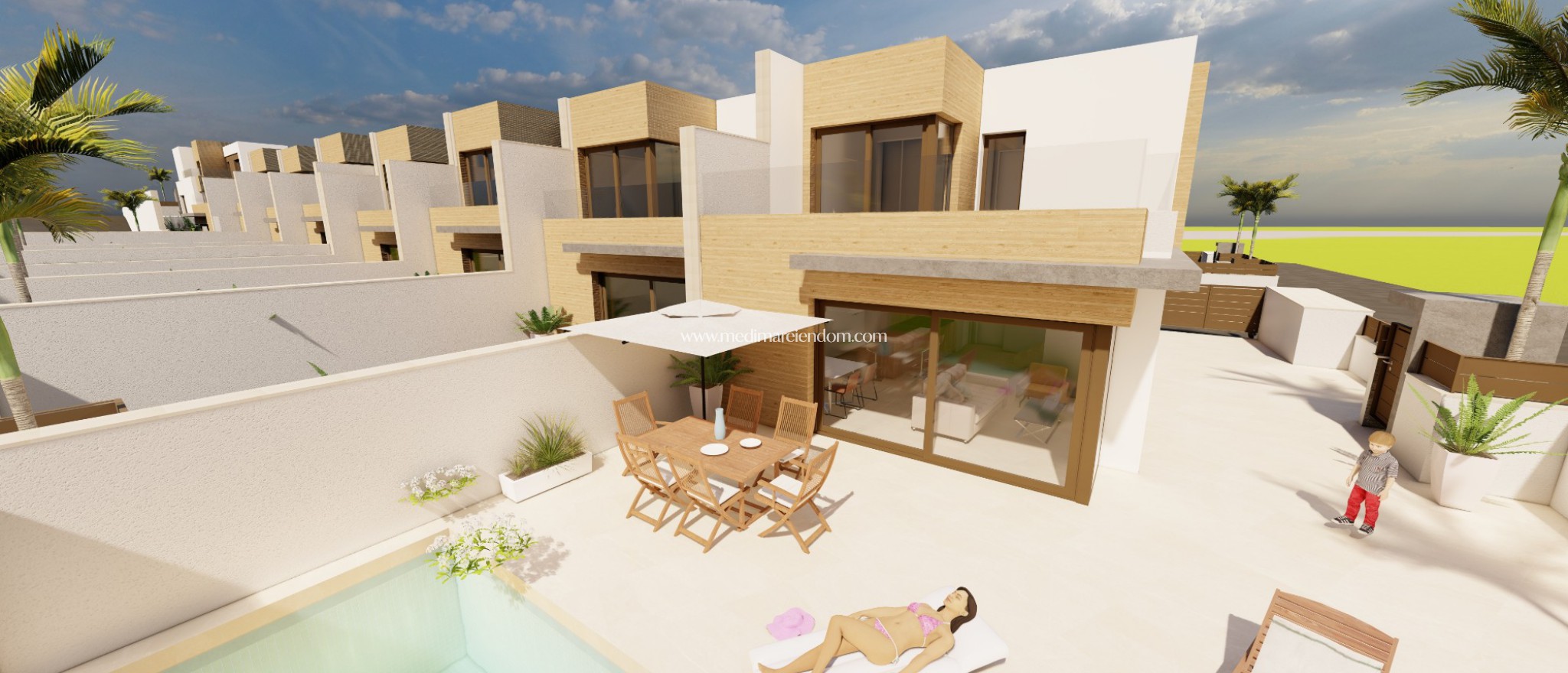 Nieuw gebouw - Geschakelde Woning - Algorfa - La Finca Golf