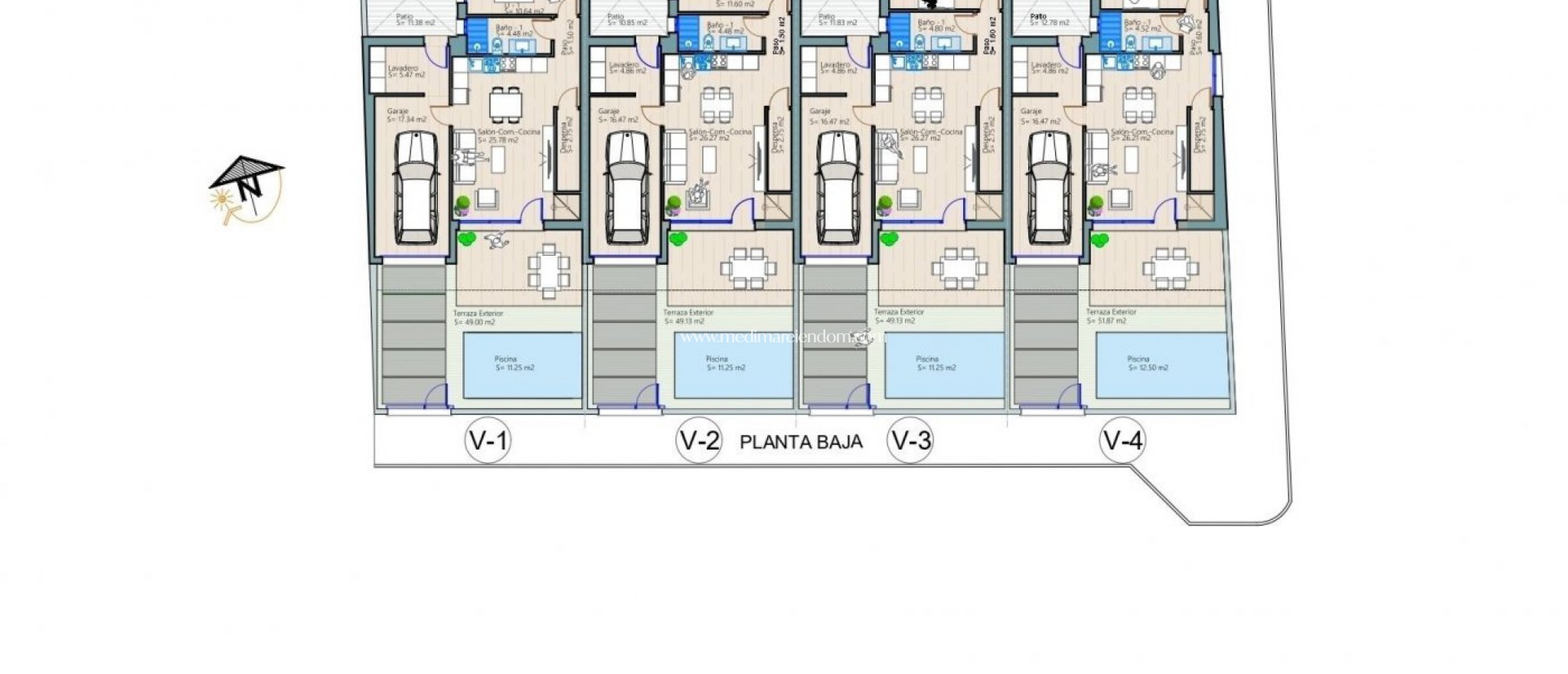 Nieuw gebouw - Geschakelde Woning - Los Alcazares - Playa La Concha