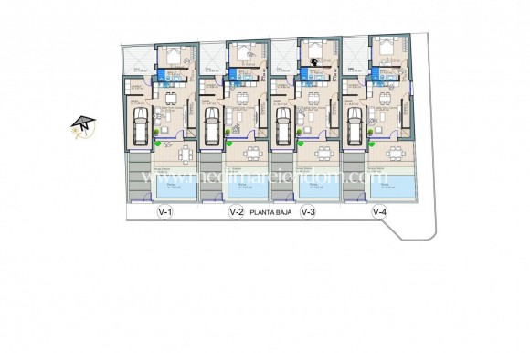 Nieuw gebouw - Geschakelde Woning - Los Alcazares - Playa La Concha