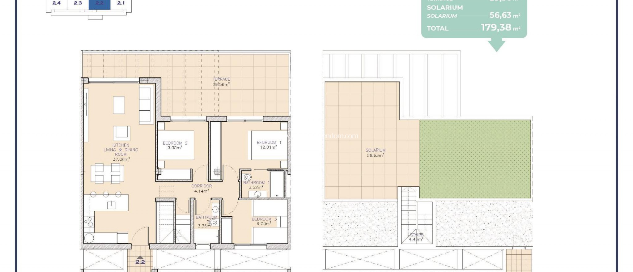 Новостройки - Penthouse - Los Alcazares - Serena Golf