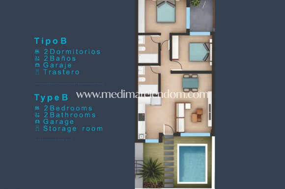 Nowo zbudowane - Bungalow na parterze - San Pedro del Pinatar - Los Pinos