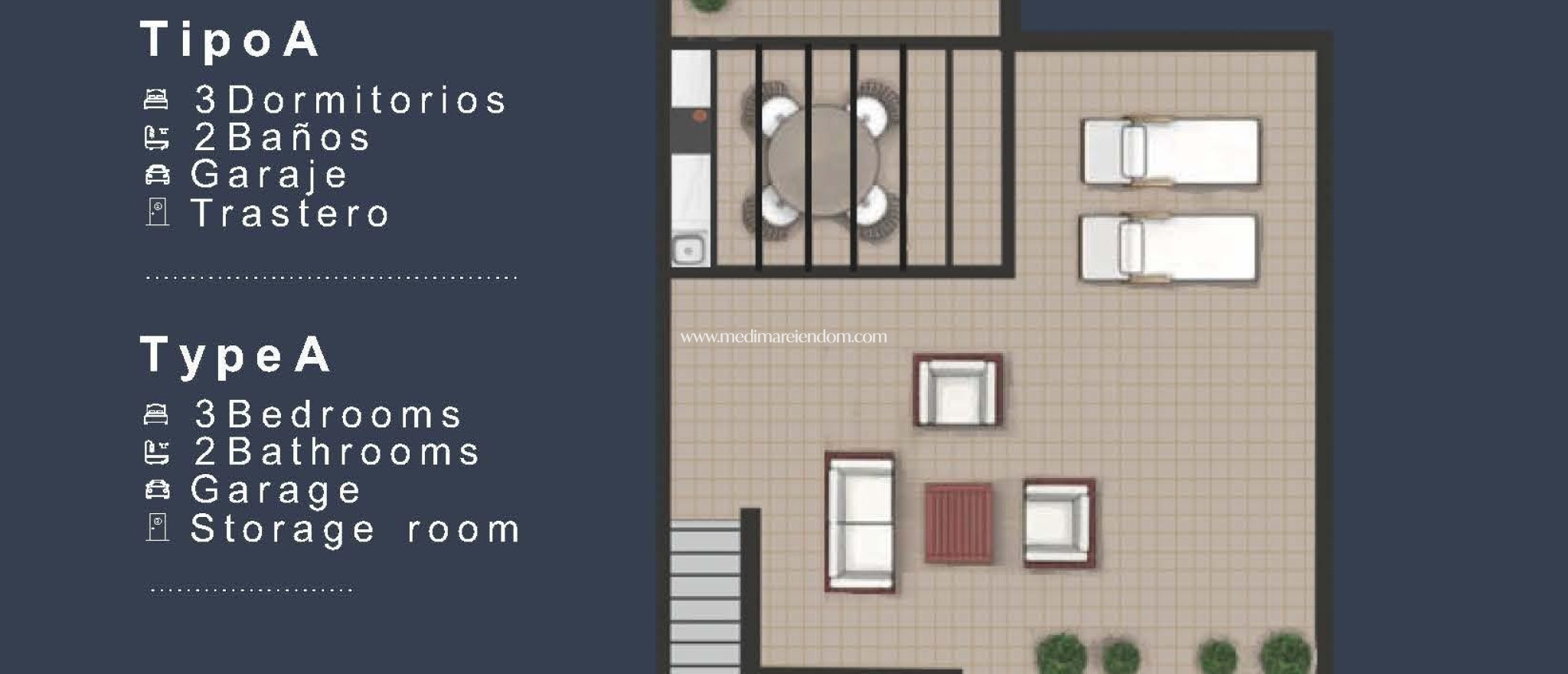 Nybygg - Bungalow i toppetasjen - San Pedro del Pinatar - Los Pinos