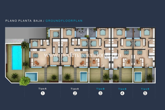 Nýbygging - Bungalow á jarðhæð - San Pedro del Pinatar - Los Pinos