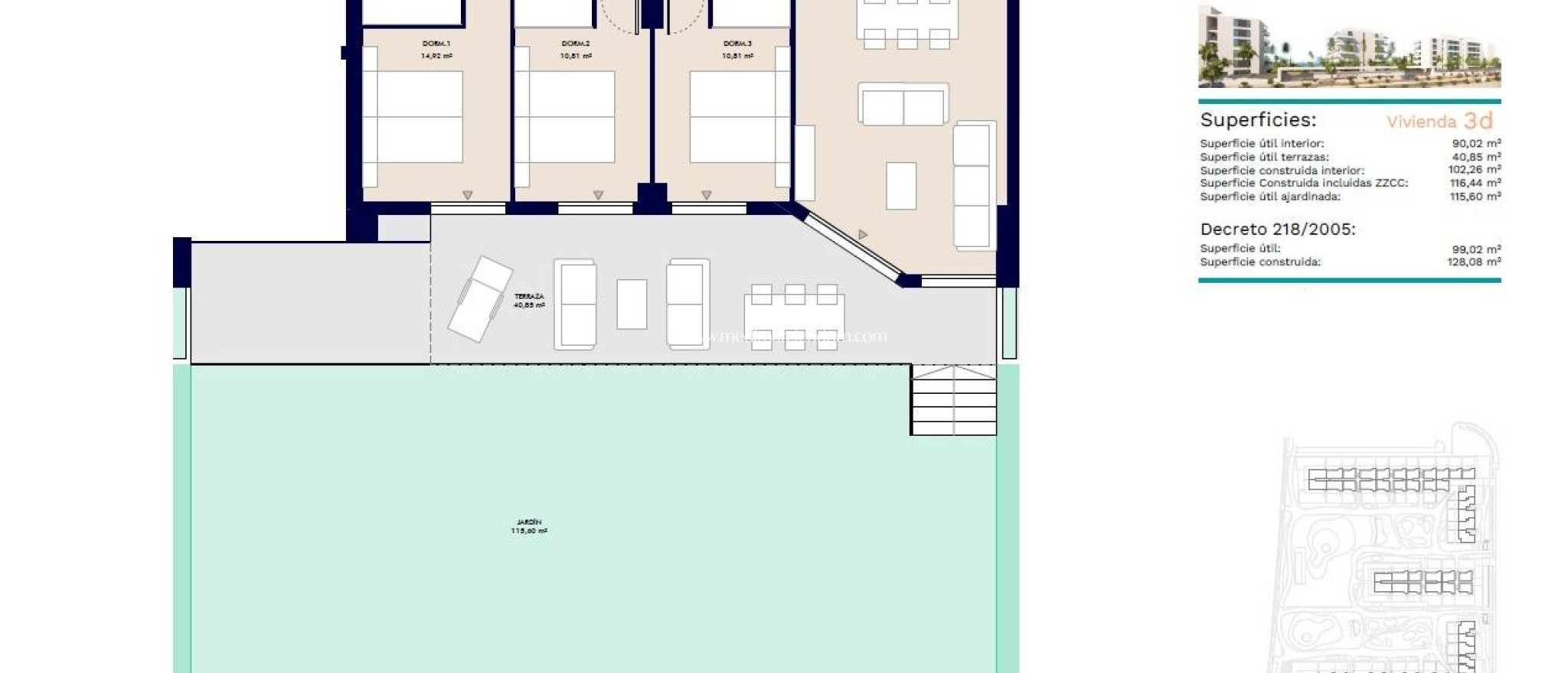 Nybyggnad - Lägenhet på bottenvåningen - Almerimar