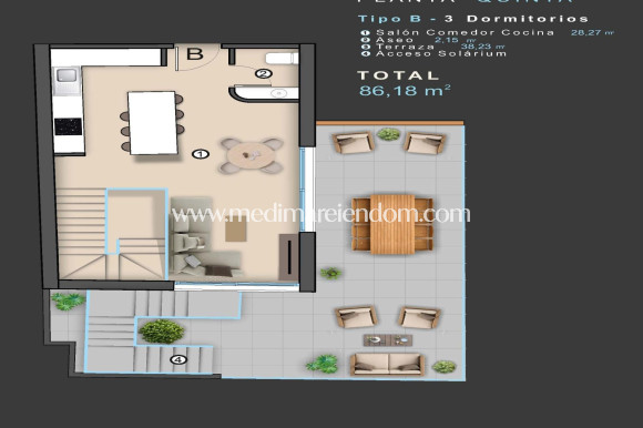 Nybyggnad - Penthouse - Torrevieja - Centro