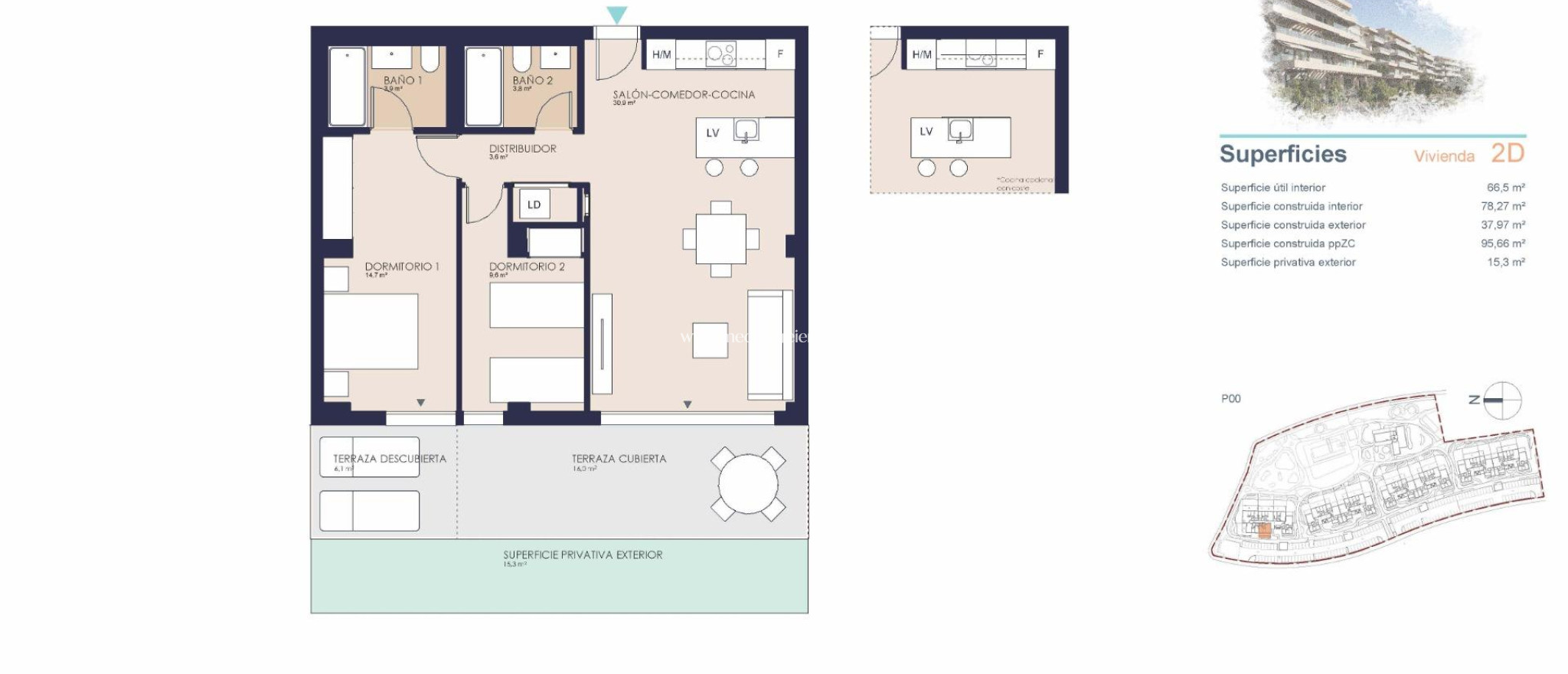 Obra Nueva - Apartamento en planta baja - Denia - Playa de La Almadraba
