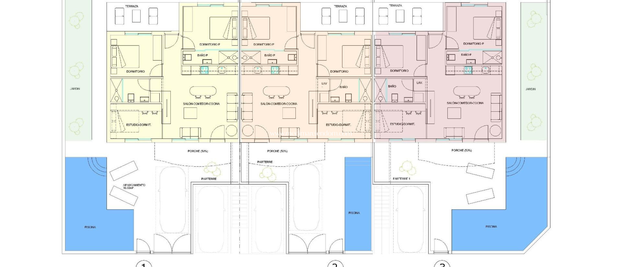 Obra Nueva - Bungalow - Pilar de la Horadada - parques de Andromeda