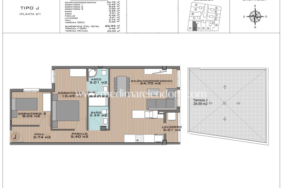 New build - Penthouse - Algorfa - Pueblo